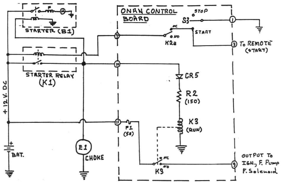 parts list for onan bge spec m generator